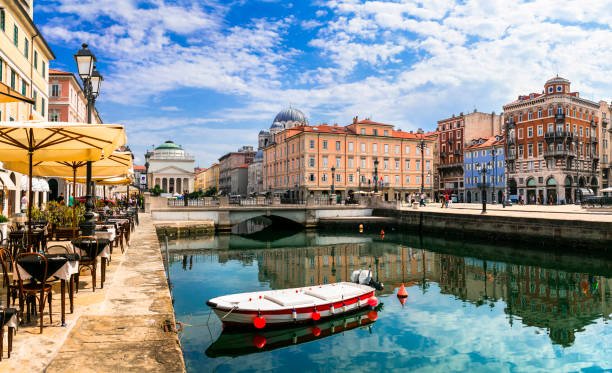 Trieste cityscape by the Adriatic Sea