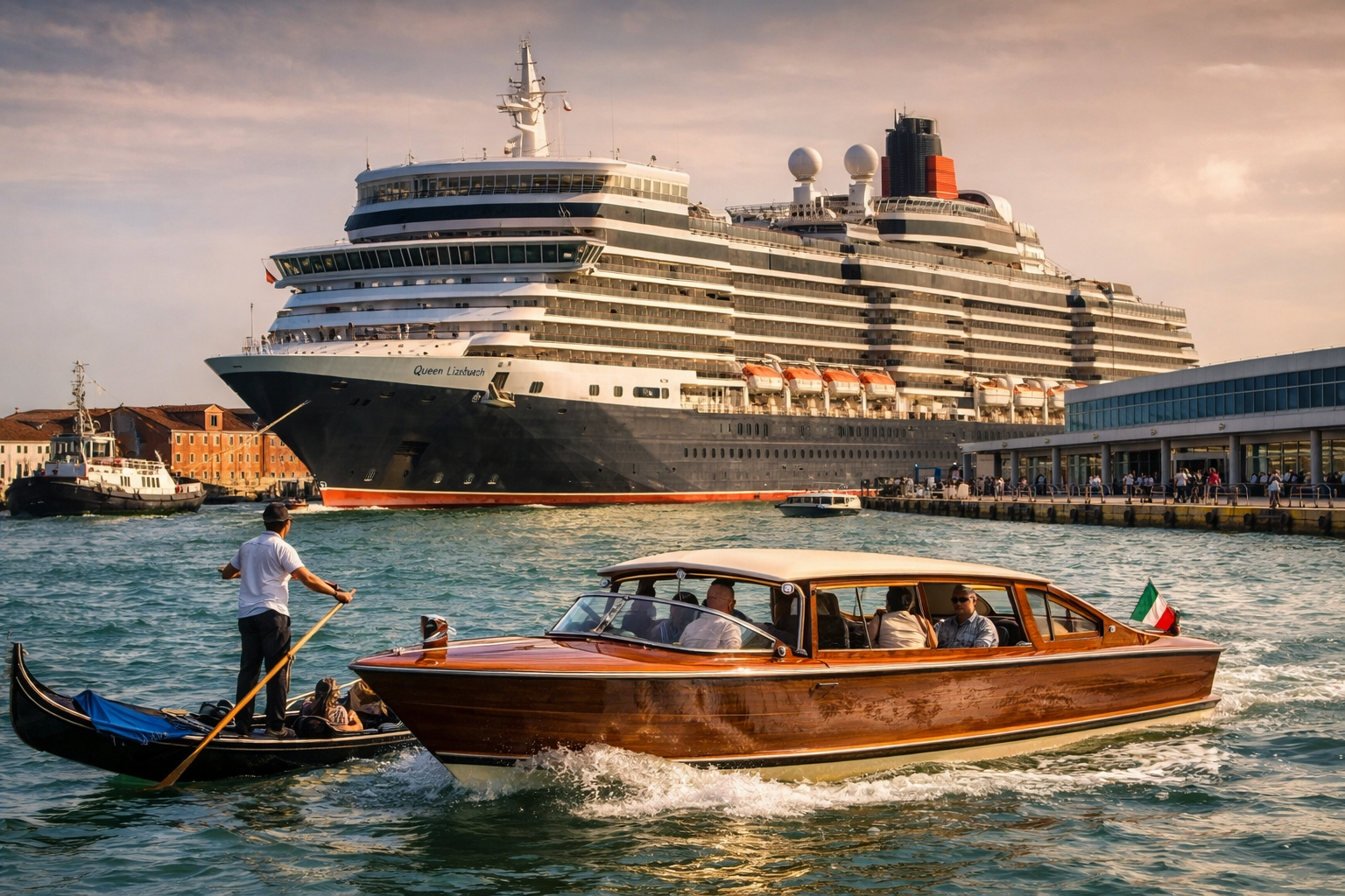 Executive Mercedes vehicle ready for Venice cruise port transfer